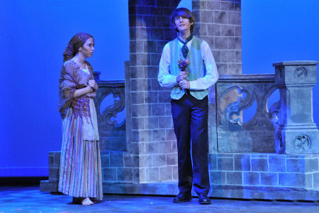 Dustin Digman as Marius with Eponine Dustin Digman as Marius