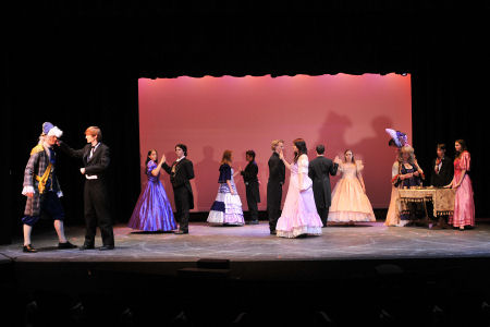 Dustin Digman as Marius with Thenardier and cast Dustin Digman as Marius